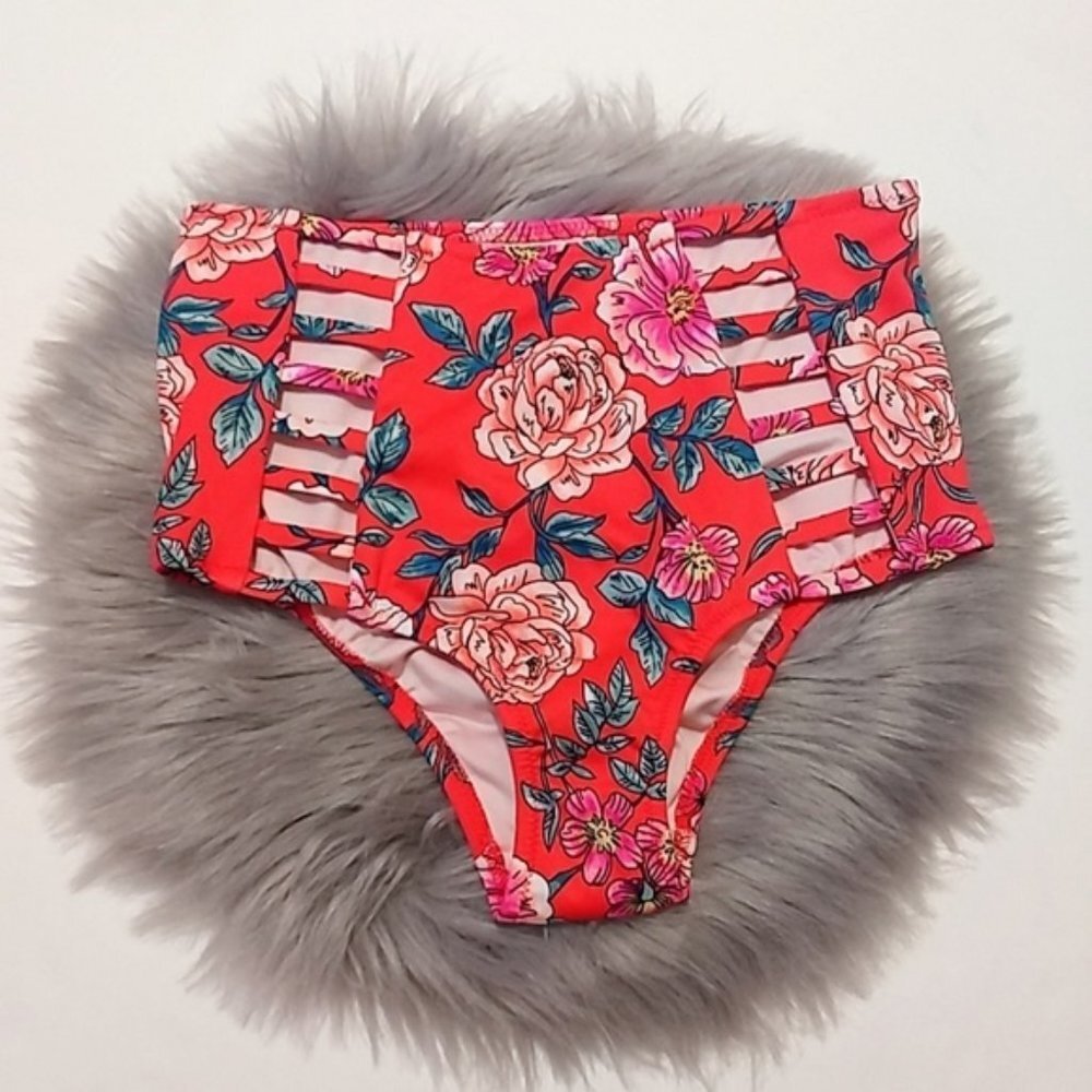 Shade & Shore Orange High Waist Bikini Bottom XS